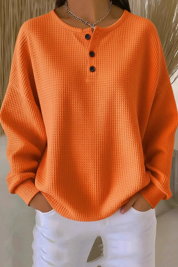 Livia | Henley z Dzianiny Waflowej