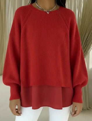 Adelyn | Warstwowy Sweter Dzianinowy