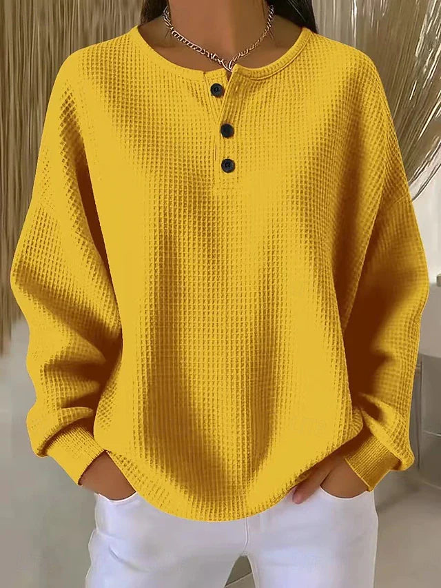 Livia | Henley z Dzianiny Waflowej