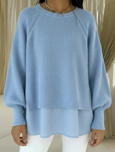 Adelyn | Warstwowy Sweter Dzianinowy