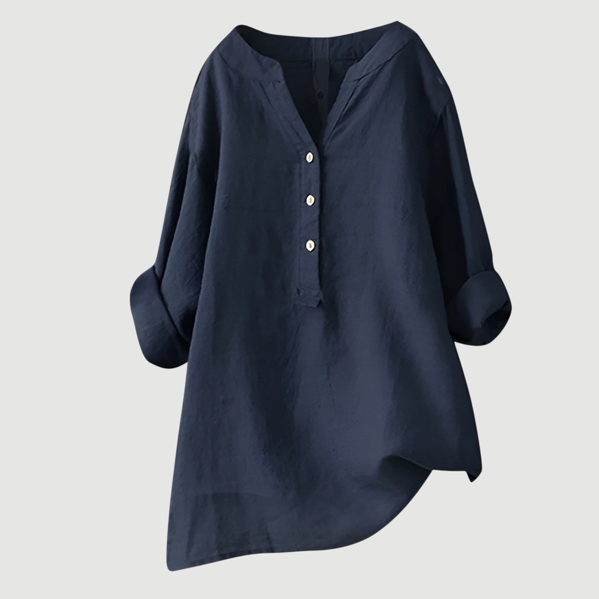 Lydia | Oversize'owa Bluzka Tunikowa z Dekoltem V