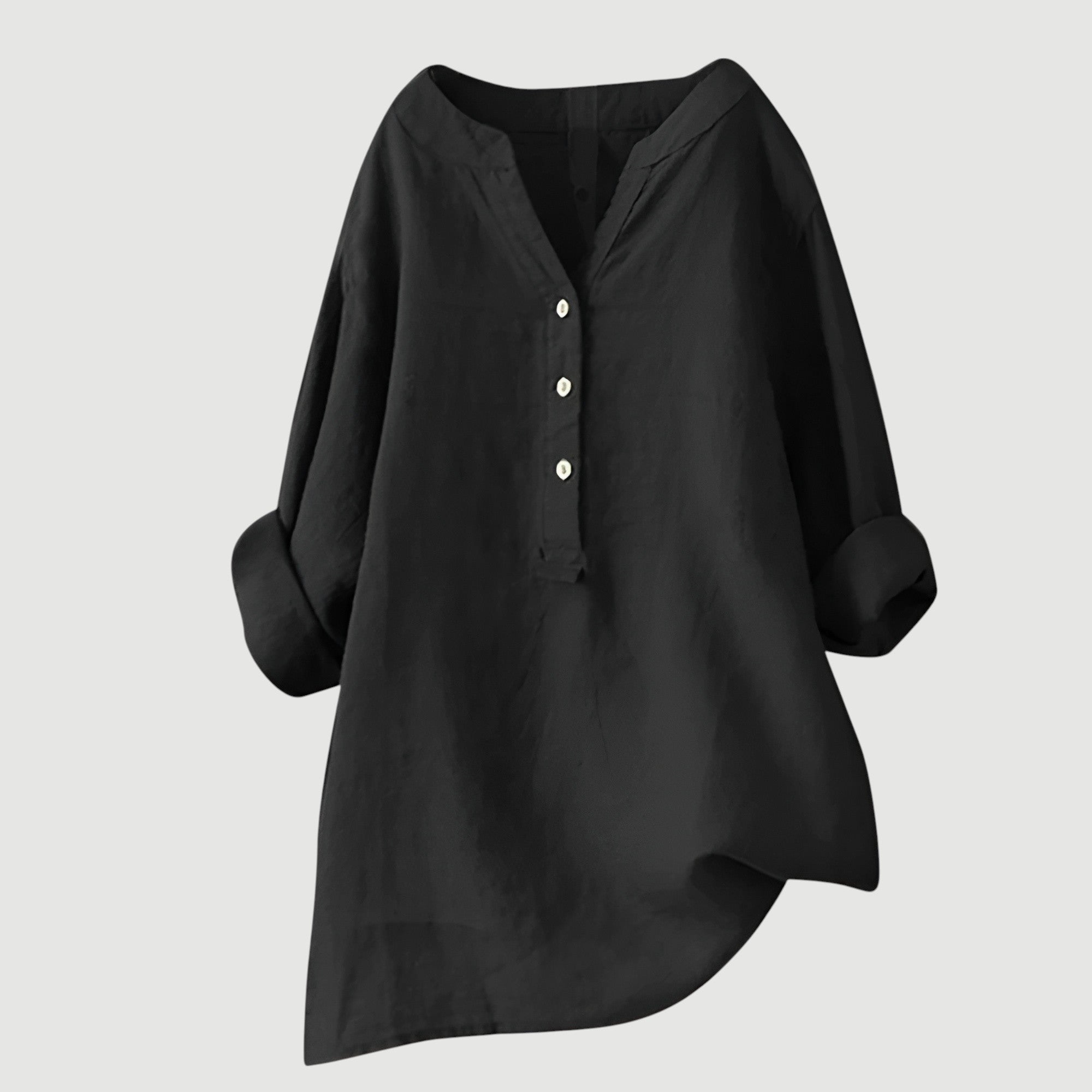 Lydia | Oversize'owa Bluzka Tunikowa z Dekoltem V